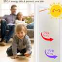 Frosted Glass Window Privacy Film Decorative, Bathroom Window Privacy Film for Glass Windows Cover, Static Cling, Removable, Reusable, Anti-UV, Anti-Glare, Heat Blocking, 17.5 by 78.74 inch (White)