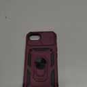 Janmitta for iPhone 16e Case Built in Slide Camera Lens Cover+Screen Protector, Heavy Duty Shockproof Full Body Phone Cover with Finger Ring Holder Kickstand, 2025 Wine Red