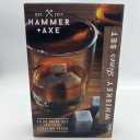 Hammer & Axe Whiskey Stones 10 Piece Frink Set with Carrying Pouch