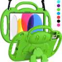 SUPLIK Kids Case for New iPad 11th Gen (A16) 11-inch 2025 & 10th Generation 10.9" 2022 & Air 11" 2025/2024 & Air 5th/4th Gen & Pro 11, Durable Shockproof Cover with Shoulder Strap Handle Stand, Green