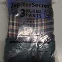 JupiterSecret Men's Pajama Pants Set Flannel Cotton Sleep & Lounge Pants, PJ Bottoms with Pockets and Button Fly 3 Pack L