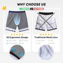 Men's Swim Trunks with Compresssion Liner 7" Swimwear Board Shorts 2-in-1 Bathing Suits with Zipper Pockets (XXL)