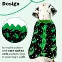 CuteBone Dinosaur Costume Dog Pajamas, Stretchy Spandex Crystal Velvet Sleepwear Coat for Small Dogs, Soft & Warm Pet Outfit Clothes for Cold Weather, Cozy Pullover Design, Large