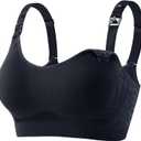 HOFISH Nursing Bras for Breastfeeding, TwinClips Wearable Pump Bra Fixed Pad, Adjustable Support Maternity Bra for Pregnancy (XX-Large, Darkblue)