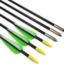 Fiberglass Practice Arrows Archery 24 Inch Target Shooting Safety Recurve Bows Suitable for Youth Woman Beginner 12 PCS
