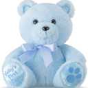 Chalyna 10 Inch Stuffed Baby's Animal First Bear Cute Doll Plush Baby Shower Party Favor Plush Toy Stuffed for Birthday Baby Shower Wedding(Blue)