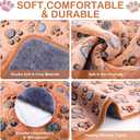 Reginary 4 Pcs Waterproof Guinea Pig Blankets Washable Small Animal Fleece Bedding Guinea Pig Cage Liners Reusable Training Pads Pet Pee Pad Sleep Mat for Hamster(Paw Print,24 x 47 Inch)