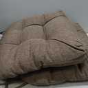 Chair Cushions for Dining Chairs, 18" X 17" U Shape Indoor Chair Pads with Ties for Dining Chairs Kitchen Office, Tatami Floor Pillow Patio Chairs Cushions - Pack of 2 (Coffee)