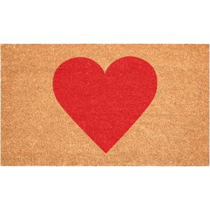 Calloway Mills Madison Heart Doormat (Red, 17" x 29")