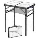 Folding TV Trays Foldable Dinner Tray Table Adjustable Height Food Snack Eating Couch Side Table Study Aluminum Portable Sofa Tray End Table for Outdoor Indoor Camp Pinic Bed Couch Living Room(Marble)