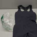 AUROLA Power Romper for Women Workout Yoga Gym Seamless One Piece Racerback Jumpsuit Tummy Control Padded Sports Bra (Medium, Dark Grey)