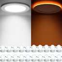 Meconard 20 Pack 4 Inch 5CCT LED Recessed Ceiling Light with Night Light, 2700K/3000K/3500K/4000K/5000K Selectable Ultra-Thin Lighting, 9W=75W, 750LM, Dimmable Canless Wafer Downlight ETL&FCC