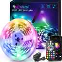 Nexillumi Led Lights for Bedroom 65.6ft (1 Rolls of 65.6ft) with Color Changing Strip Lights with Remote and APP Control RGB Lighting Strip for Indoor Party Home Room Decor and 24V Power Supply