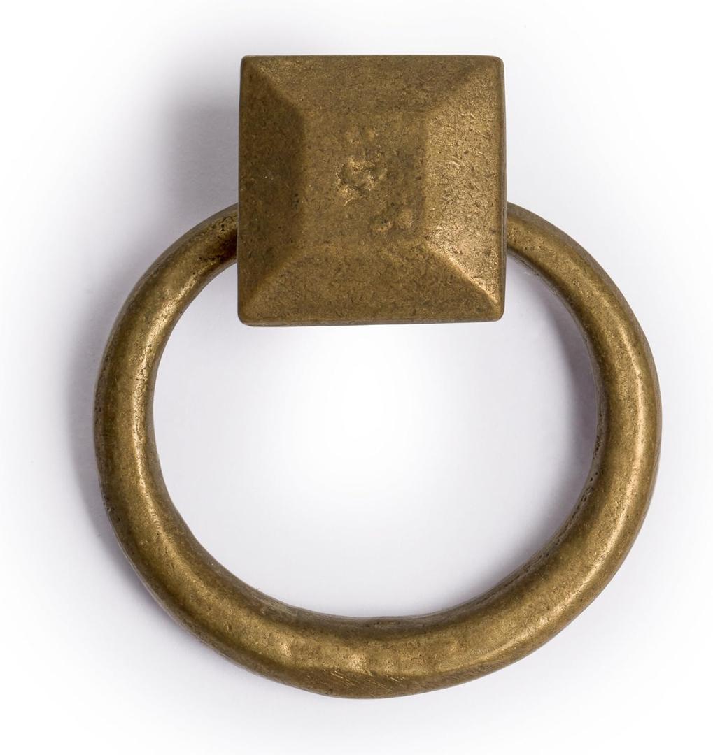 Hardware Philosophy Peg and Ring Pulls 2 Inches - Set of 2 - Architectural, Interior Design, Furniture Cabinet Customization Hardware