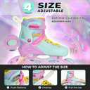 MammyGol Adjustable Inline Skates for Kids Youths Adults, All Wheels Light Up, Indoor and Outdoor Blades Roller Skates for Boys Girls Teen Beginners