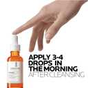 La Roche-Posay Pure 12% Vitamin C Serum For Face With Hyaluronic Acid & Salicylic Acid, Hydrating Face Serum, Boost Radiance & Reduce Wrinkles, 2 Formulas for Normal or Oily Skin Control