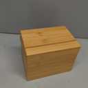 Oceanstar Bamboo Recipe Box with Divider, Natural, 6.80" W x 4.90" D x 5.10" H
