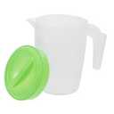  2 Pack 1 Gallon Plastic Straining Pitcher with Lid and Handle - Measurements, Ideal for Cold Drinks, Iced Tea and Beverages - Green