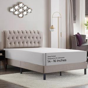 Empyrean Queen Fitted Sheet - Deep Pocket, 14-16 Inch Ultra Soft Microfiber, Wrinkle & Fade Resistant, Shrinkproof, Hotel Quality, Durable & Breathable, Perfect for Queen Beds, Light Grey