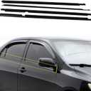 4Pcs Window Moulding Weatherstrip Trim Seal Belt Replacement for Corolla 2009-2012 Black