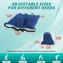 Anti-slip Wheelchair Cushion with Pommel Wedge and Seat Belt for Enhanced Comfort and Stability- Designed for Pressure Relief, Removable Breathable Cover, Ideal for Wheelchair Users (18.5 x 18.5 inch)