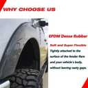 Fender Flare Seal Gasket & Edge Trim - Rubber Seal for Car & Truck Wheel Wells, Bonds with Automotive-Grade Adhesive Tape, T-Style, 18' Length