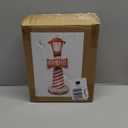 Poptrend Inflatable Christmas Decorations Inflatable Lighthouse Xmas Blow Up Decor for Yard Lawn Home with LED Christmas Lights