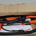 Electric Fuel Transfer Pump 2.8 GPM, Portable Battery Powered Hand Fuel Pump with Adjustable for Vehicles, Boats, Lawn Equipment, Emergency & Home Use - Orange Red