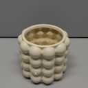 Bubble Vase, Beige Ceramic Vase for Flowers, Short Vases for Boho Decor, Decorative Vases for Flowers, Living Room, Bedroom, Office, Fireplace, Mantel, Coffee Table, 5 Inches (Medium)