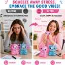 2PCS Axolotl Squishy Glitter Stress Relief Toy, Stretchy Axolotls Stress Ball, Soft Squeeze Sensory Fidget Toys for Kids Adults, Cute Axolotls Squishies Party Favors Classroom Birthday Gifts