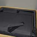 Extra Long Collapsible Wagon Cart, 480LBS Heavy Duty Utility Wagons with All-Terrain Wheels, Foldable Grocery Carts for Gardening, Shopping, Beach, Camping, Black (Ebony)