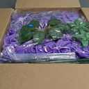 100 Pcs 3 Inch Artificial Flowers Bulk 5 in 1 Set Faux Foam Fake Rose Head Wedding Decoration Bridal Shower Centerpiece Arrangement Wall Table Decor DIY Craft (Purple)