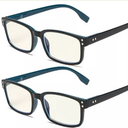 2 Pack Rectangle Blue Light Reading Glasses CG097