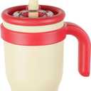 14oz Toddler Sippy Cup Vacuum Insulated Stainless Steel Kids Cup with Handle, Spill-Proof Straw, Leak-Proof Travel Cup for Home or On-the-Go(Yellow)