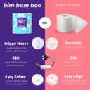 Bim Bam Boo PFAS-Free Bamboo Toilet Paper, 2-Ply, 8 Rolls, 295 Sheets Each