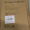 upsimples 8x10 Picture Frame Set of 3, Made of High Definition Glass for 5x7 with Mat or 8x10 Without Mat, Wall Mounting Photo Frames, Black