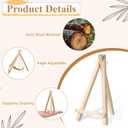 50 Pack 6 Inch Mini Wood Display Easel, Natural Wooden Mini Easel Artist Stand Wood Artist Tabletop Canvas Stand for Painting Arts Crafts Easels for Display Cards Photos Phone Stands
