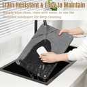 Stone Drying Mat for Kitchen Counter - Marble Diatomaceous Earth Dish Drying Stone, 15.8 x11.8" Sink Mat (Grey) (Gray)