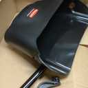 Rubbermaid Commercial Products Dustpan with Long Handle Plastic Black Compatible with Any Broom for Lobby/Restaurant/Office/Home/Dog Pooper Scooper 12.50" Wide