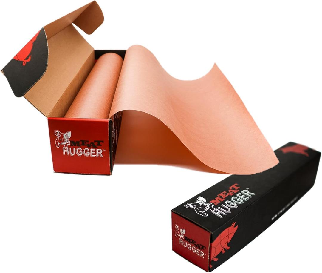 Pink Butcher Paper Roll With Dispenser Box - 17.25 Inch by 175 Foot Roll of Food Grade Peach BBQ Butcher Paper for Smoking Meat - Unbleached, Unwaxed and Uncoated - Made in the USA