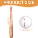 Lewtemi Set of 6 Beach Baseball Ball Inflatable Bat Include 2 Pcs 11 Inch Beach Baseball and 4 Pcs Inflates Bat Pool for Fun Birthday Party(Brown,11.02inch)