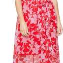 S.L. Fashions Women's Sleeveless Chiffon Wrap Dress with Cascade Ruffle, Perfect for Spring/Summer, Casual Or Wedding Guest Size S