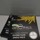 Pack Of 2 DINETHICS 9" Portion Control Plate - Divided Dinner Plate with Dividers for Adults & Kids - BPA Free, Wheat Straw & PP Construction, Modern Style, Microwave, Dishwasher & Freezer Safe, Mint Green