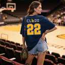 Women's Basketball 22 Shirt Retro Oversized Tee for Basketball Moms Players Fans Funny Sports Gift Top (Blue, XXL)