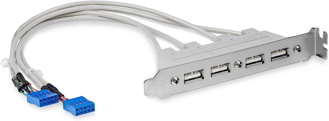 StarTech.com 4 Port USB A Female Slot Plate Adapter - T - USBPLATE4