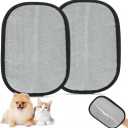 Pet Hair Remover Gloves, Advanced Static-Adhesive Pet Hair Removal Gloves, Reusable Cat Dog Hair Remover Mitt, Pet Grooming Glove for Shedding, 2 PCS