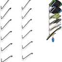Multi Board Surf Rack Wall Mount for Surfboard, Wakeboard, Snowboard Storage, Adjustable Wall Hangers Boards Display, 6 Level, White