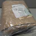 ULTCOVER Square Patio Heavy Duty Table Cover - 600D Tough Canvas Waterproof Outdoor Dining Table and Chairs General Purpose Furniture Cover 94 inch (Brown)