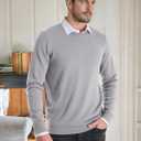 JMIERR Men's Wool Blend Sweaters Classic Crew Neck Casual Old Money Fall Sweaters (XXL)