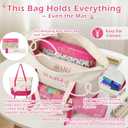 Empty Mahjong Tile Bags Set for American Tiles and Racks,Canvas Tote Bag with Mat Holder Accessories Organizer,Portable Mahjong Case Drawstring Protective Sleeve for Rack Pushers,Rose Red